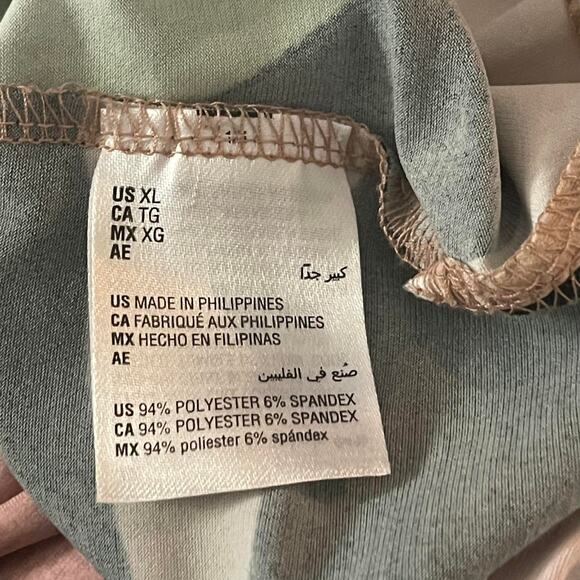 Alfani tunic top blouse shirt women's extra large XL green black throwback - Picture 7 of 15